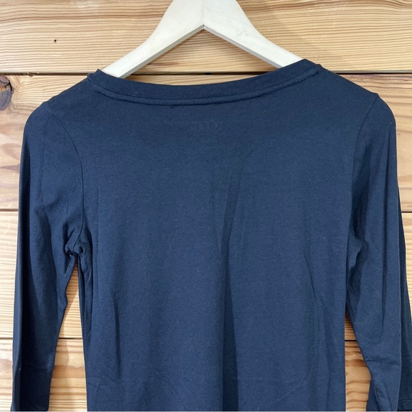 LOGO Lori Goldstein Shirt XXSP Petite Black Swing Satin Chiffon Trim Jewels - Picture 8 of 15